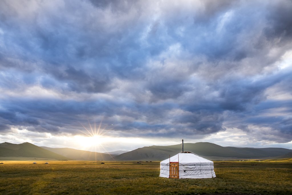 Sleep in a traditional ger on the shores of Ugii Lake