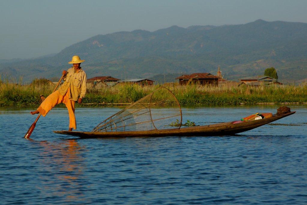 Fisherman on Inle Lake