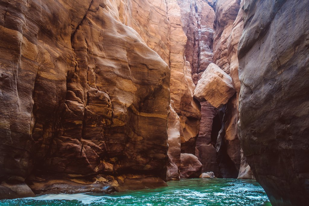 The river at Mujib Canyon