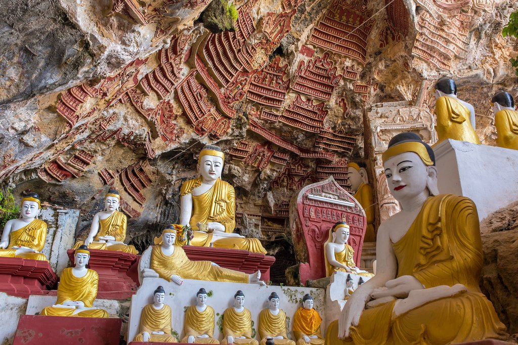 Kaw Goon cave near Hpa-An, Myanmar