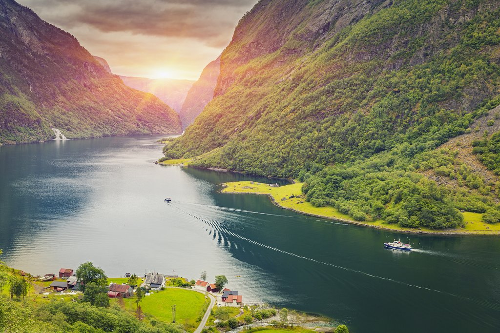 One of many small villages on the Sognefjord