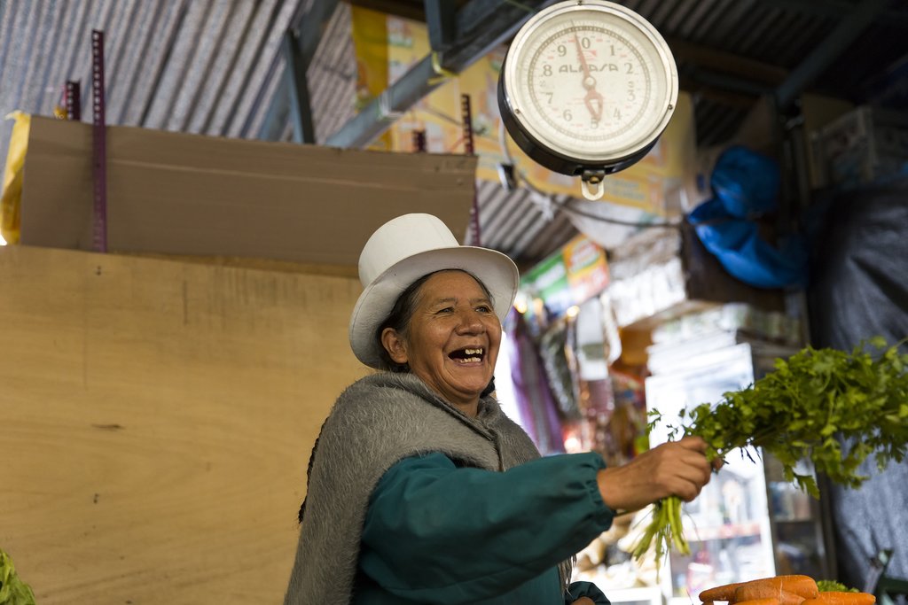 Shopping for local ingredients in the market is often included in cooking classes