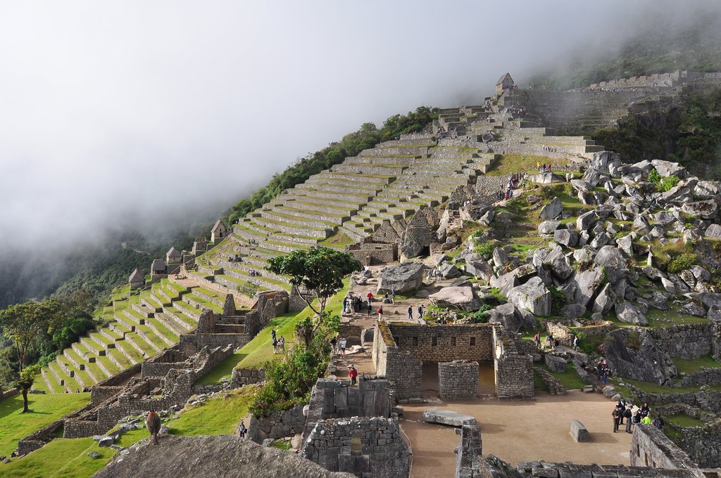 Machu Picchu, the specular stone citadel of the Incas, a travelers' highlight of South America.