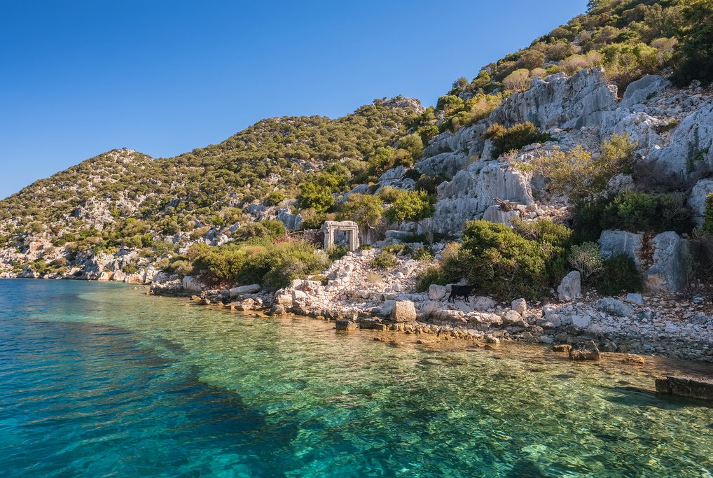 The sunken ruins of Simena