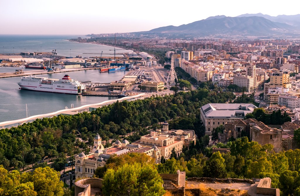 Aerial view of Málaga, Spain