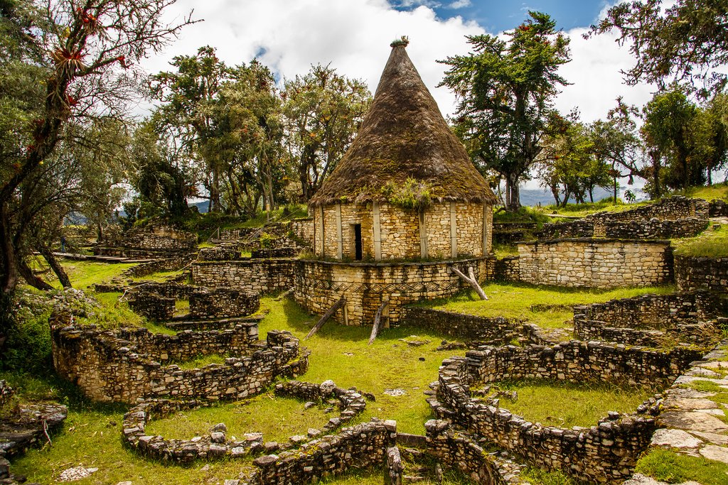 A reconstructed building at Kuelap