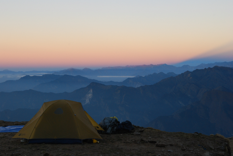 Camped above Khopra