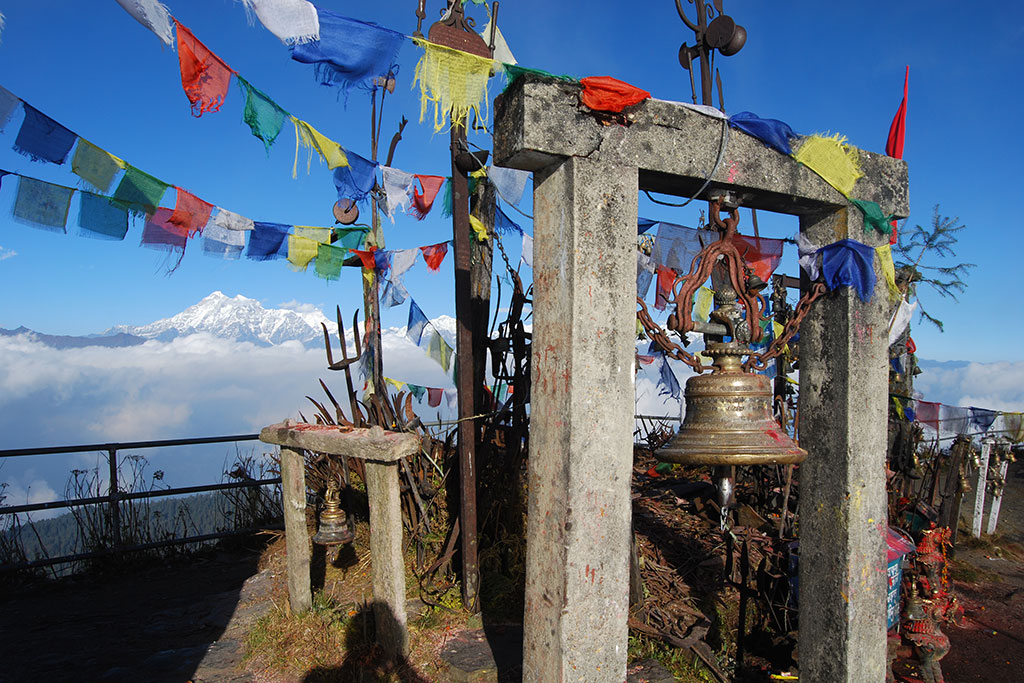 Kalinchowk temple with Gaurishankar in the background
