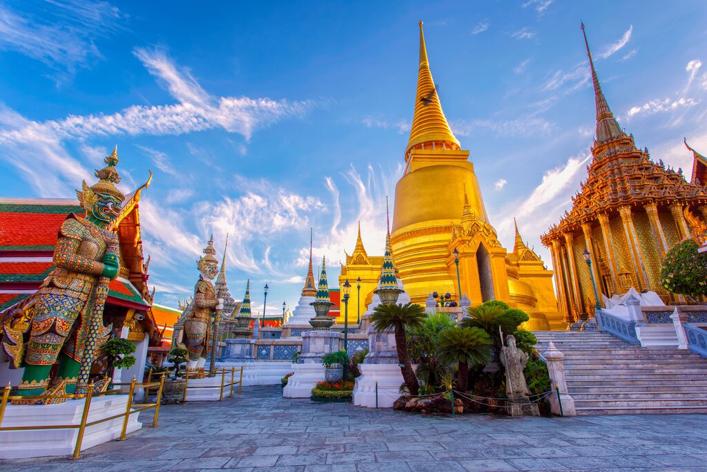 The ancient Wat Phra Kaew temple