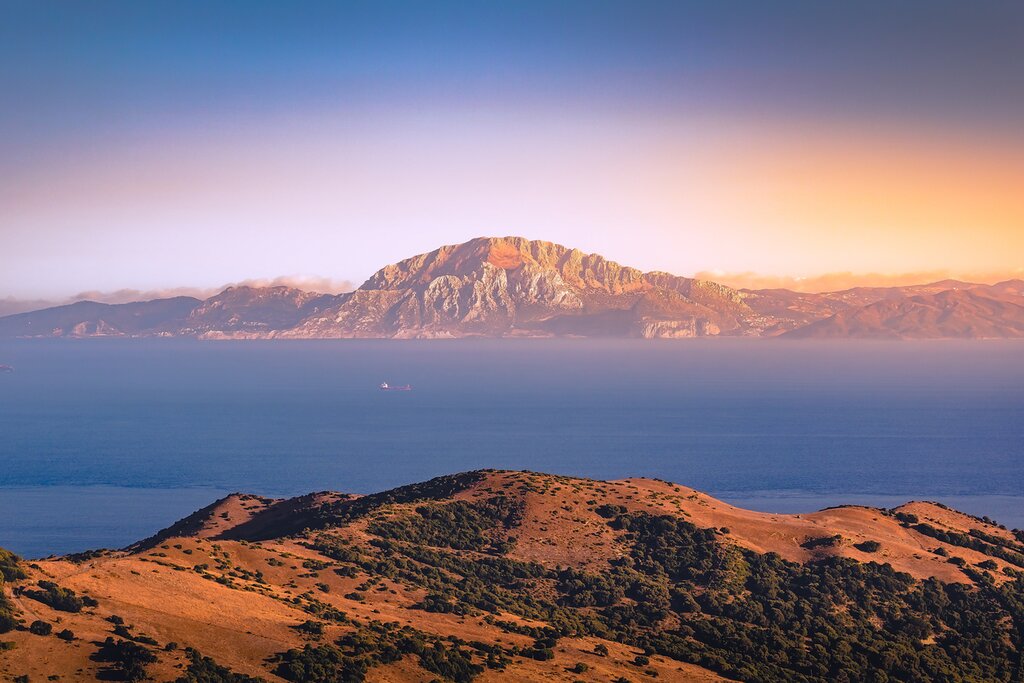 Look for Spain in the distance from Morocco's Mediterranean coast