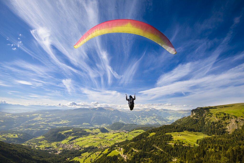 Paragliding over the Alps