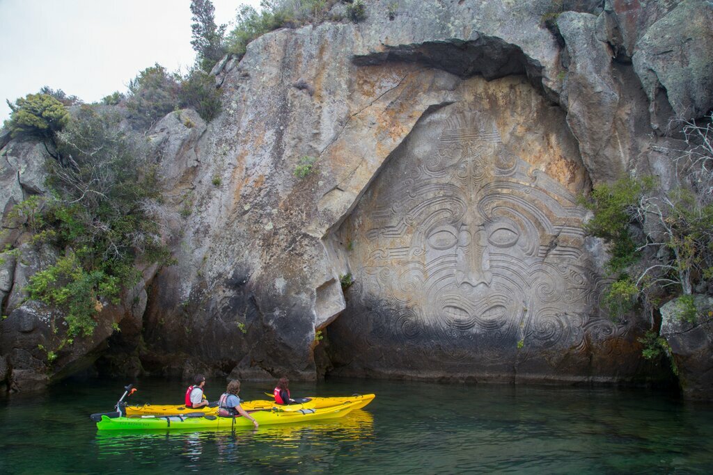 Māori Rock Carvings on Lake Taupo