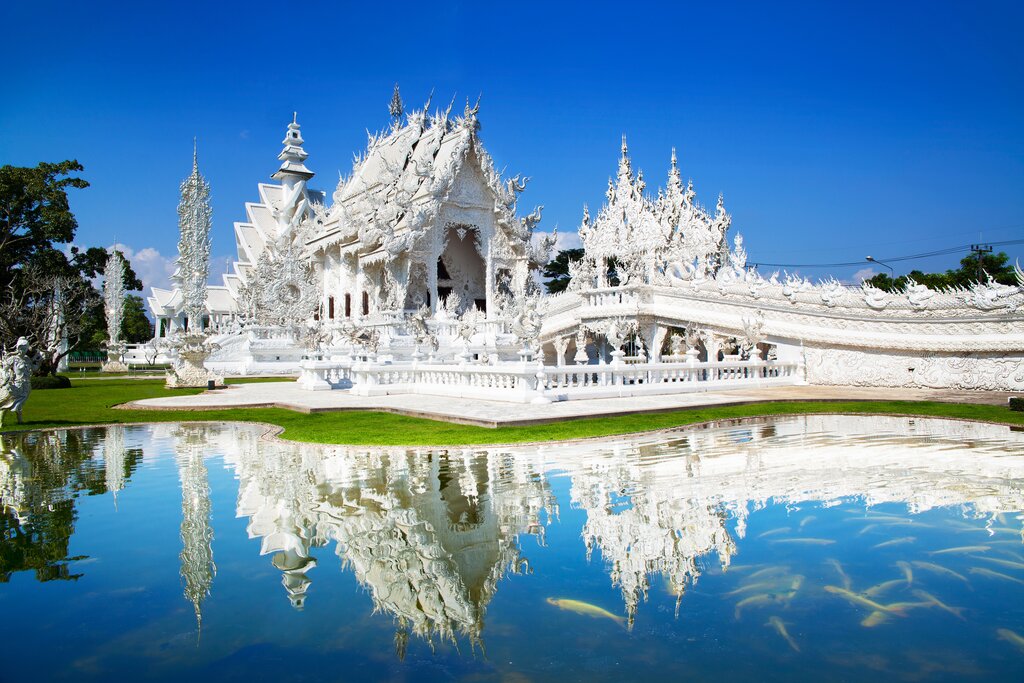 The White Temple on the scenic drive from Chiang Mai to Chiang Rai