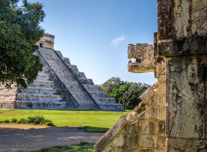 Chichen Itza's towering pyramid of Kukulcan