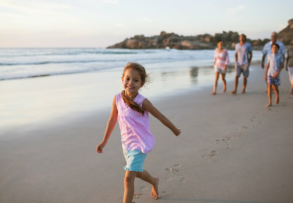 Family time on the beaches of Cape Town