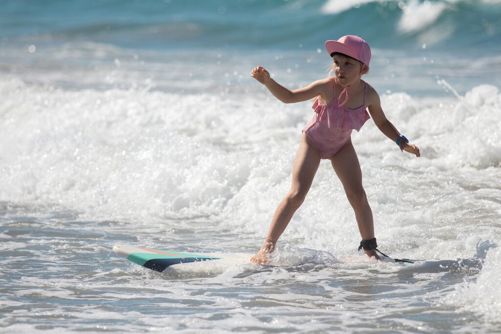 Girl surfing