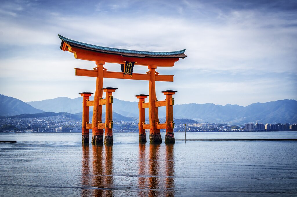 The Great Torii of Itsukushima Shrine on Miyajima Island