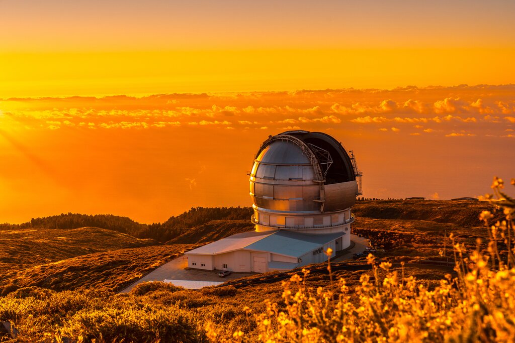 Caldera de Taburiente Natural Park on top of the mountain in the central island of La Palma