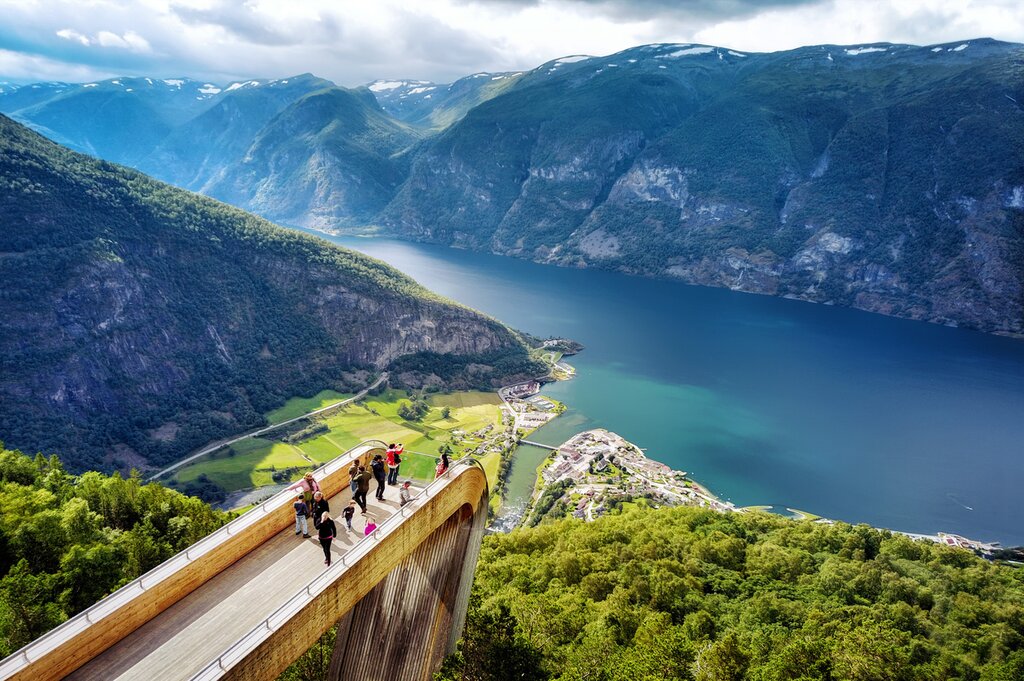 Stegastein Viewpoint is just above Aurland