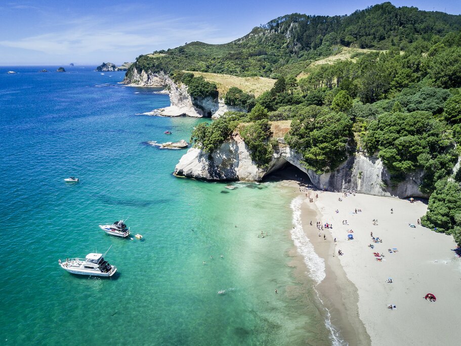 Aerial view of the Coromandel Peninsula