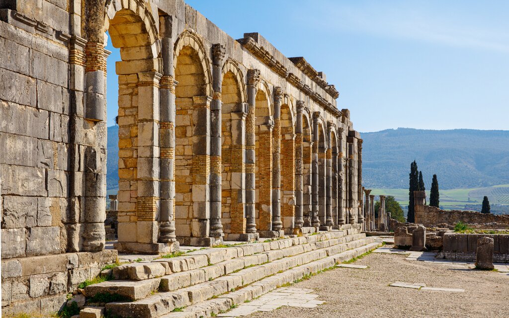 Roman Ruins Standing in Volubilis