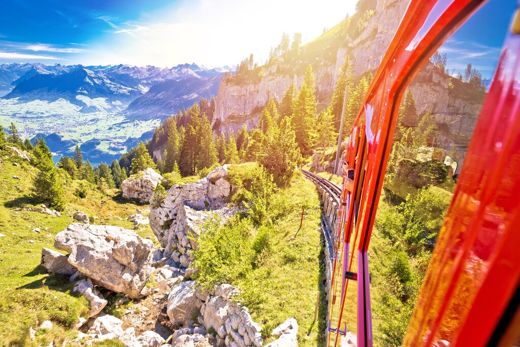 Ascend Mount Pilatus by cogwheel train, then catch a gondola to the peak