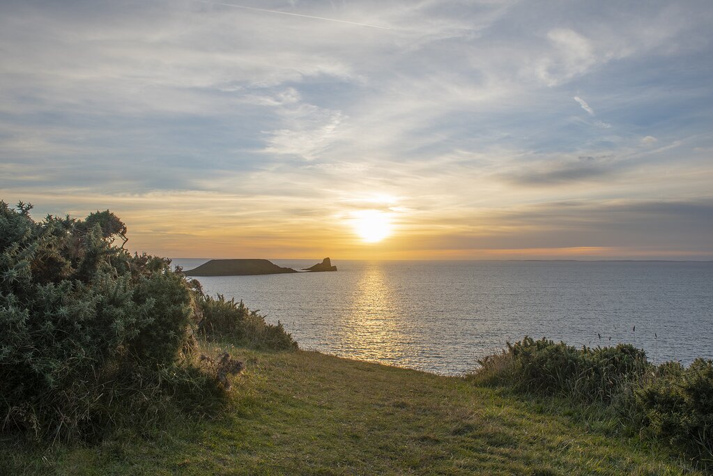 Sunset in the Gower Peninsula