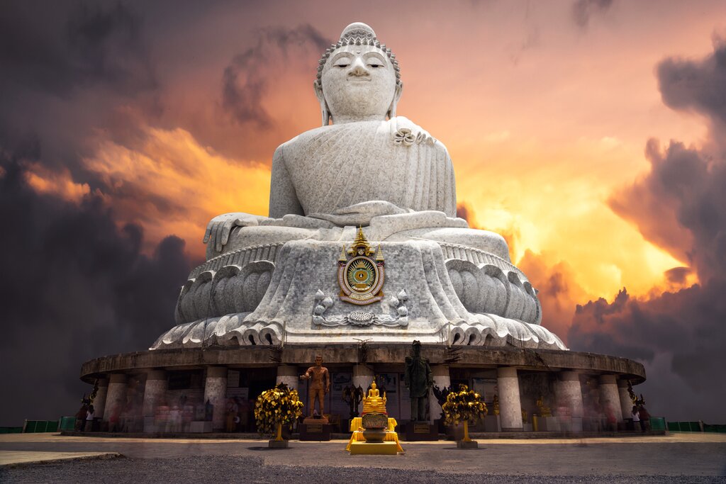 The marble Big Buddha on Phuket's Nakkerd Hills