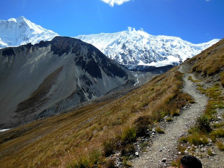 Towards the snow-capped mountains