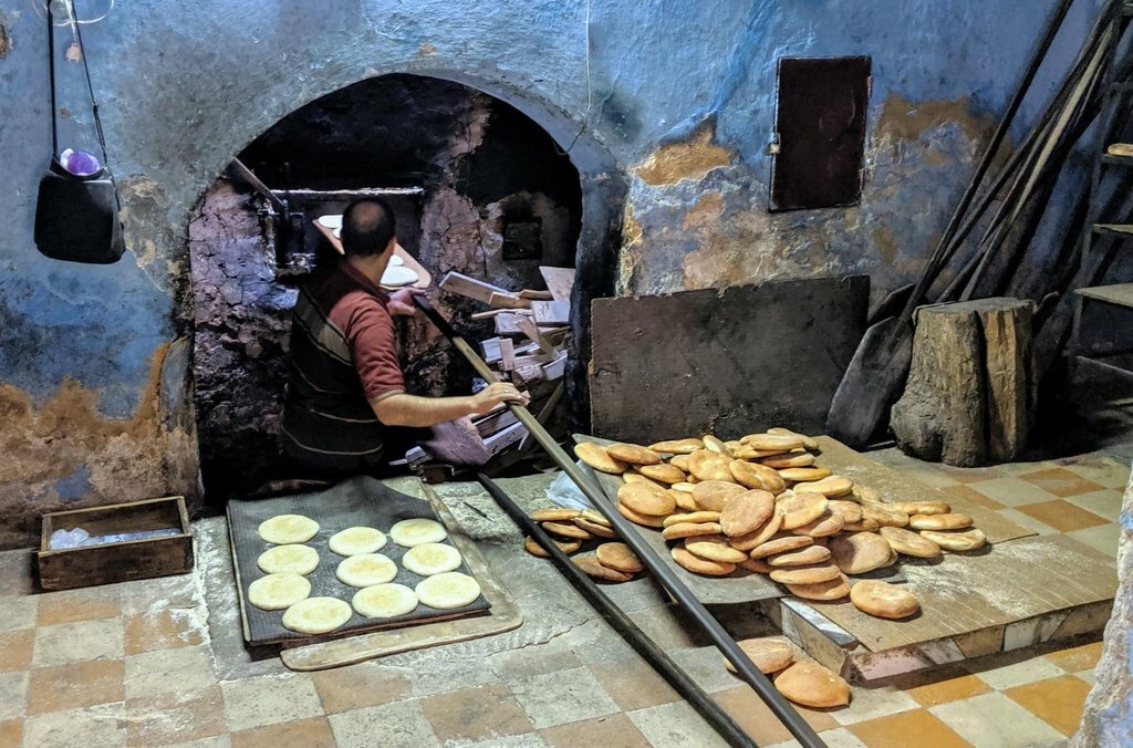 A communal wood-burning oven in Fes' medina