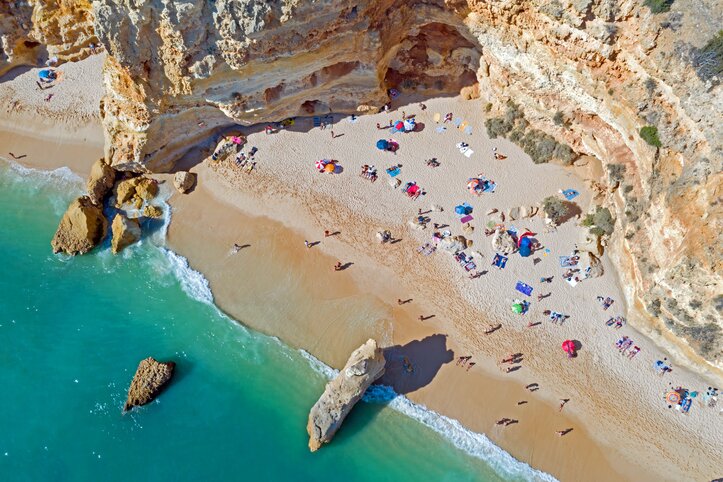 Beautiful coastline and beaches of the Algarve