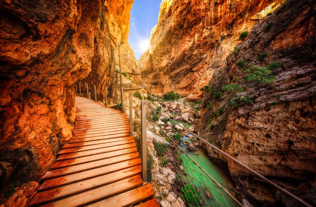 Brave the cliffside walkways of the Caminito del Rey