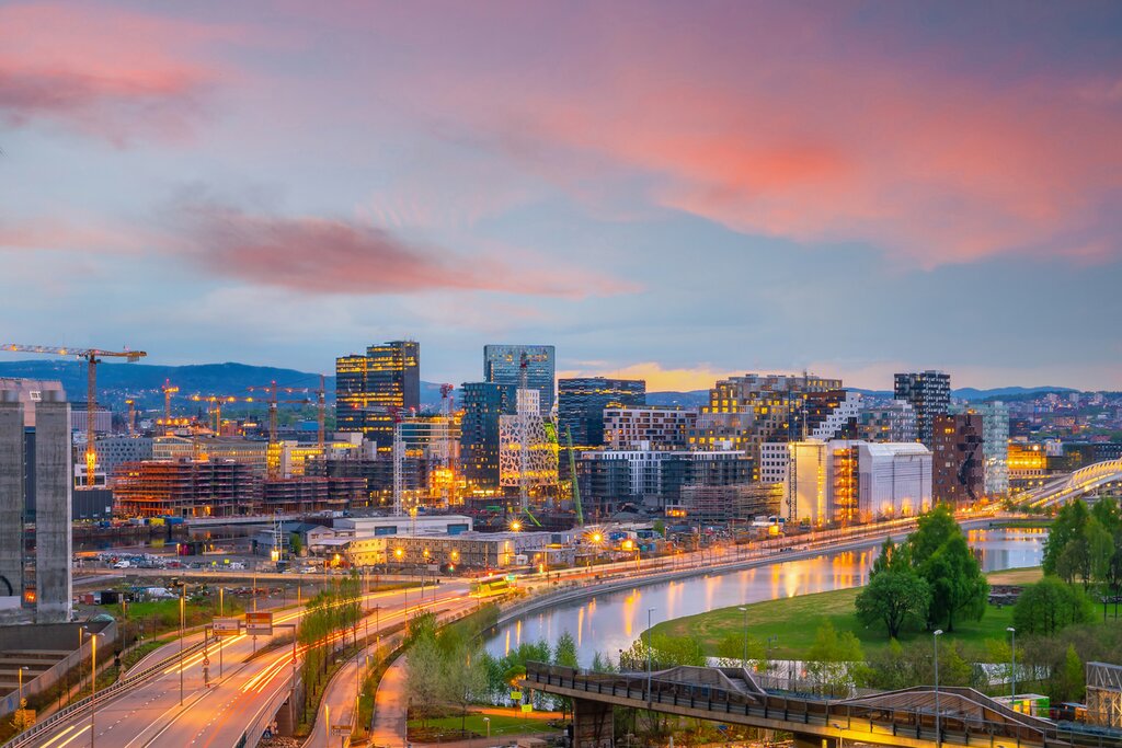 Oslo's downtown skyline