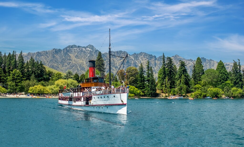 TSS Earnslaw Cruise to Walter Peak, BBQ Dinner, Farm Tour