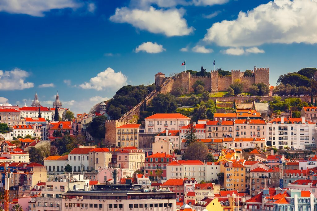 The colorful buildings of Lisbon