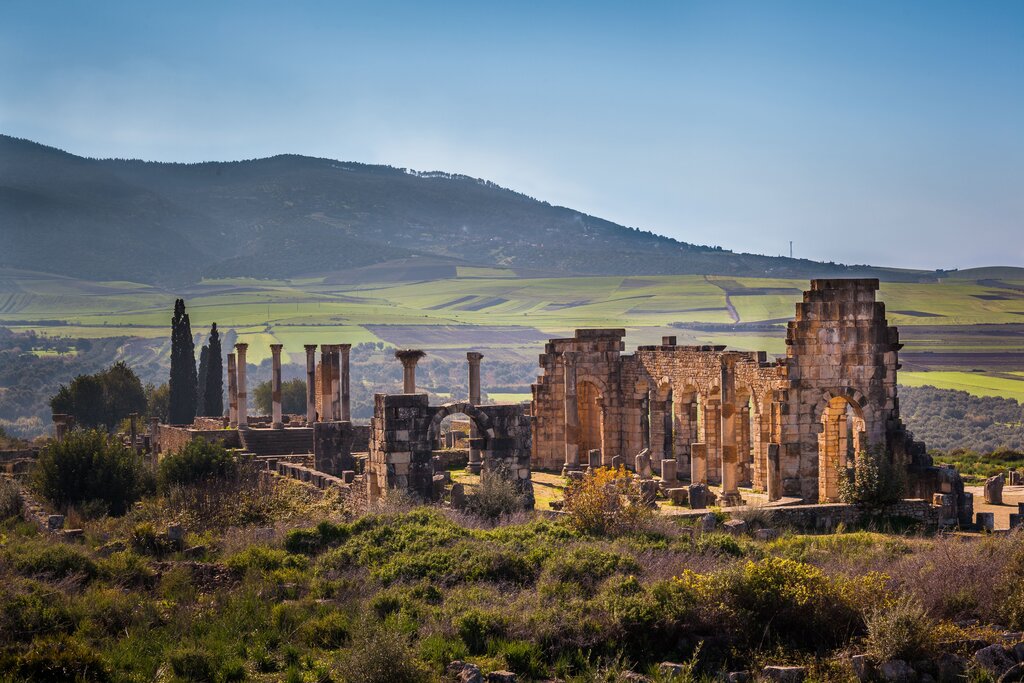 Explore the Roman ruins at Volubilis