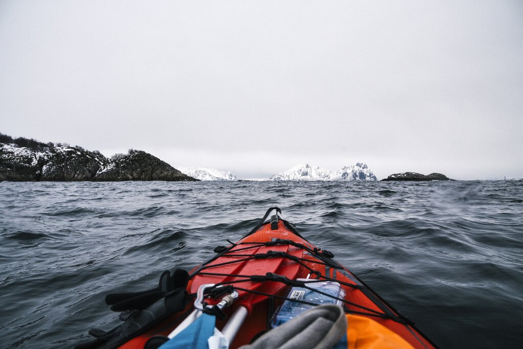 Kayaking in the Lofoten Islands