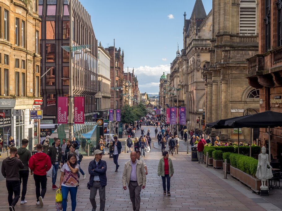 Buchanan Street is the main pedestrian shopping street