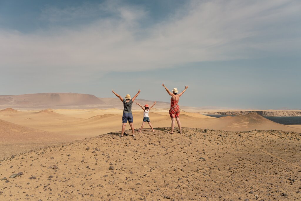 See the coastal desert of Paracas on this active family trip to Peru