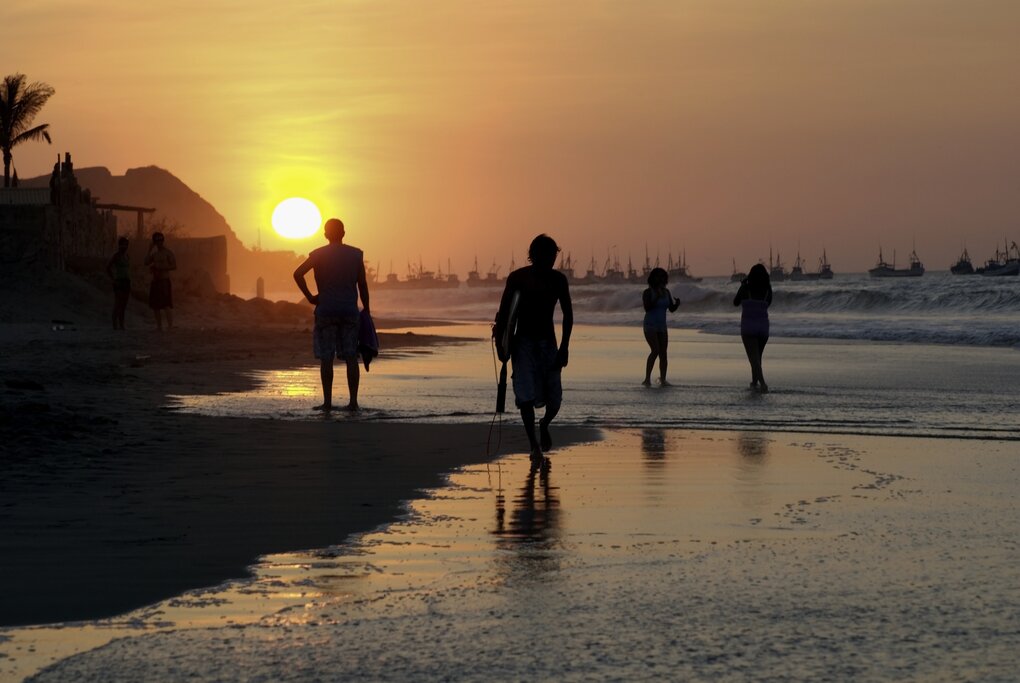 Máncora beach sunset