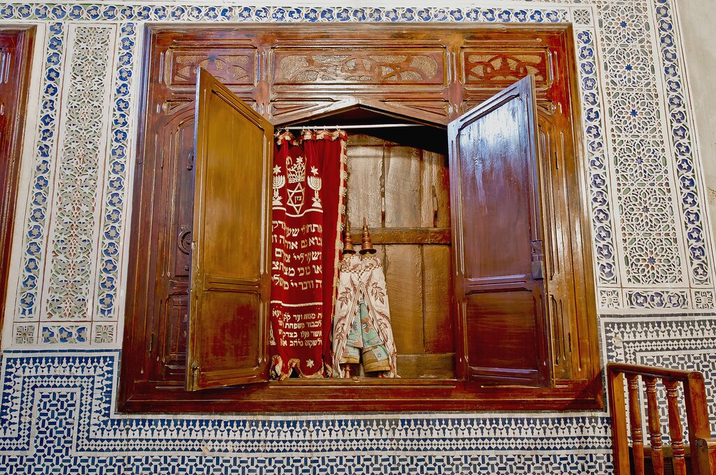 Historic Aben Danan Synagogue located in Fes, Morocco
