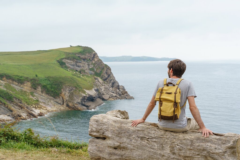 Hiking along the coast