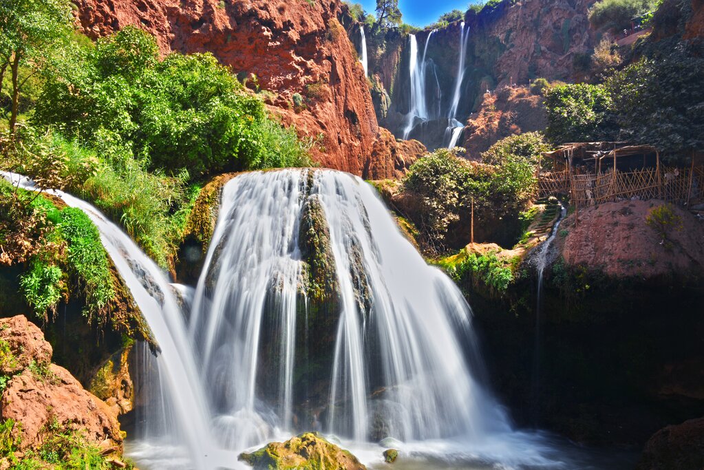 Marrakech to Ait bouguemez  via Ouzoud Waterfalls 