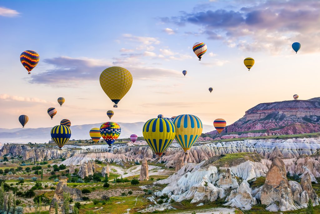 A hot-air balloon ride in Cappadocia