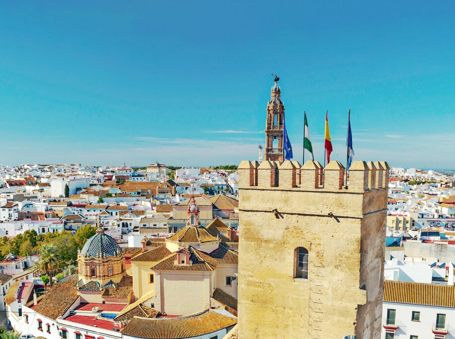 A panoramic view of Carmona in southern Spain