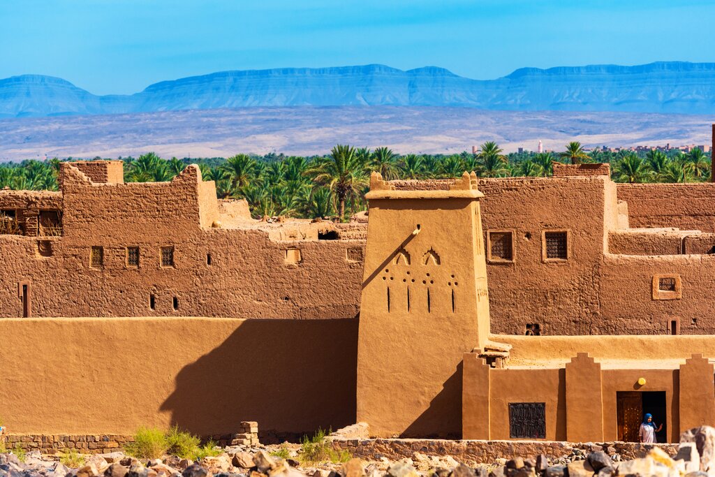 Kasbah Taourirt exterior in Zagora, Morocco