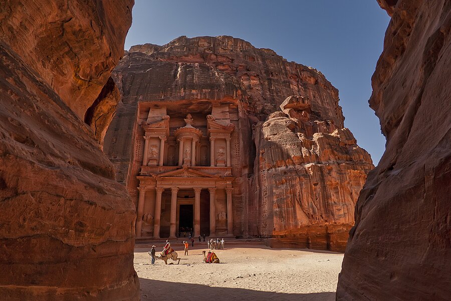 Wander amid sandstone canyons and carved temples in Petra