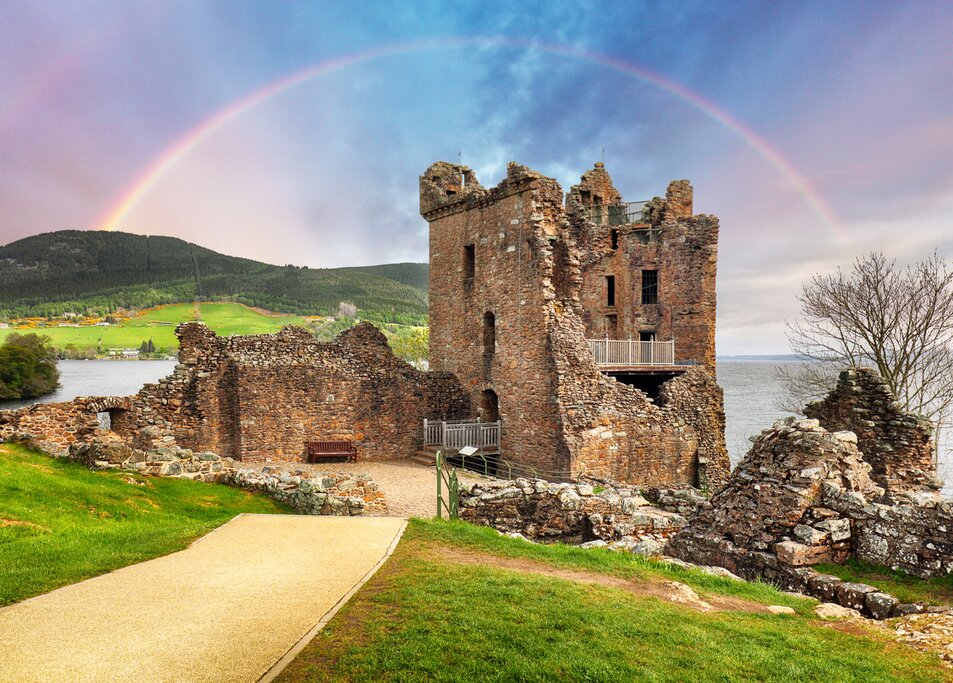 Explore Urquhart Castle following a private cruise in Loch Ness