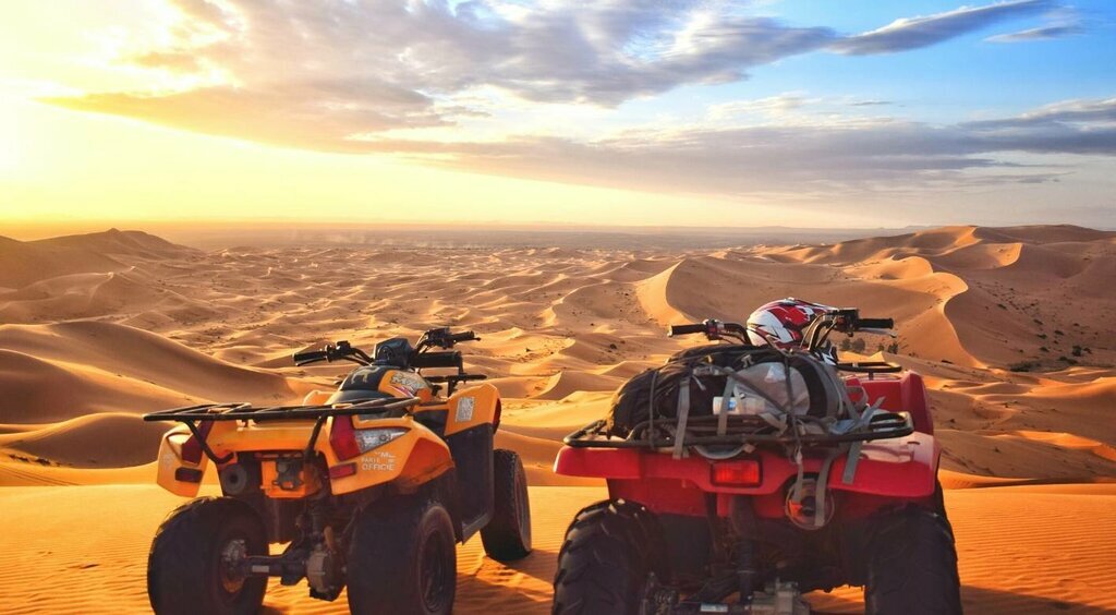 Erg Chebbi and morning sun