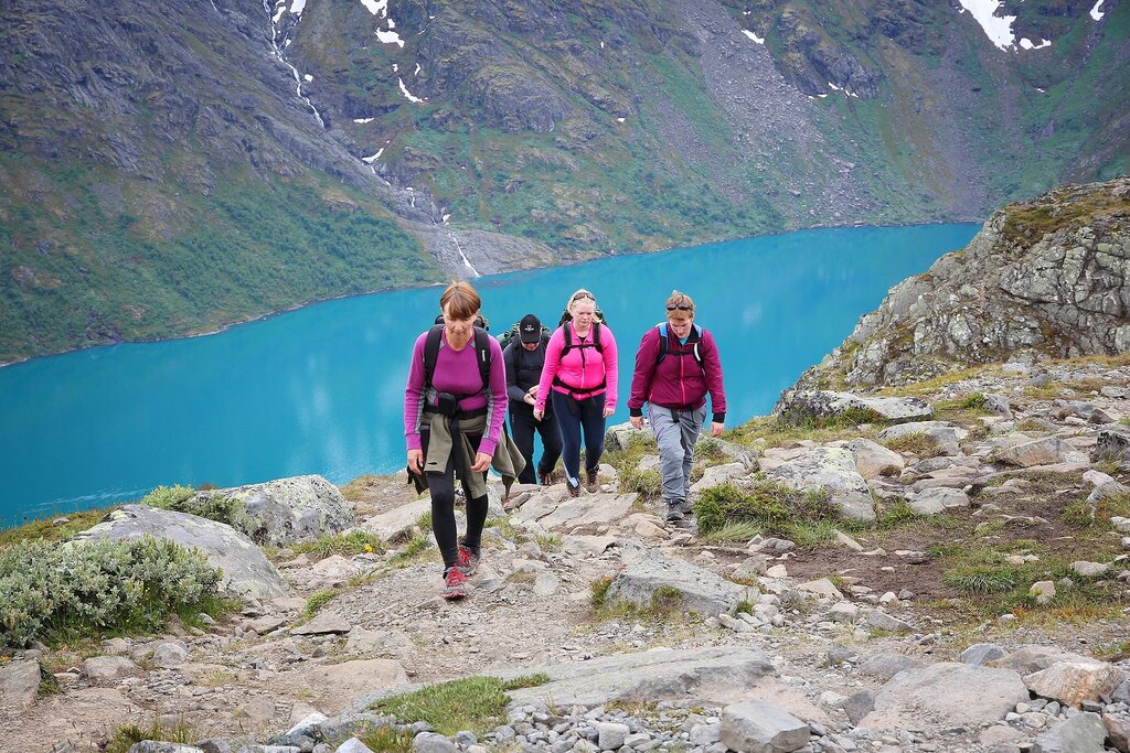 The Besseggen trail in Jotunheimen National Park